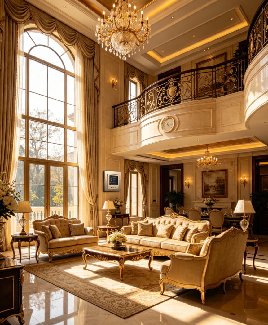 灵武市贺哒别墅定制智能电采暖系统